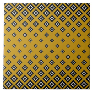 Khaki Background and Geometric Square Pattern Fliese