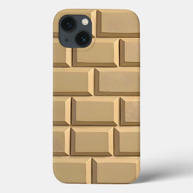 Khaki Brick Design iPhone Case Tough Style (Rückseite)