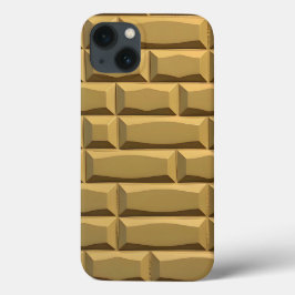 Khaki Brick Texture iPhone Case Stylish Look