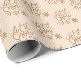 Khaki Brown| Schnee Weihnachtswrapper Geschenkpapier
