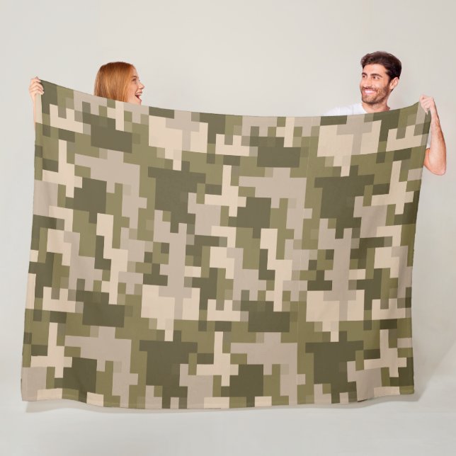 Khaki Digital Camouflage Fleece Blanket (Beispiel)