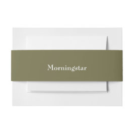 Khaki Drab Green Wedding Einladung Bly Band