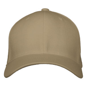 Khaki Flexfit Wool Cap Bestickte Baseballkappe