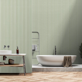 Khaki Green 2-Zoll-Metzgerstreifen Tapete