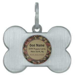 Khaki Green - Brown Camouflage Dog Tag - Anpassen Tiermarke