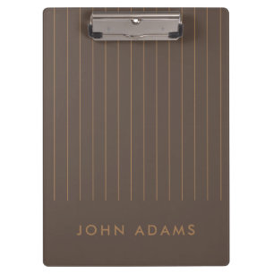 Khaki Green Gold Stripe Personalisiert Classic Klemmbrett