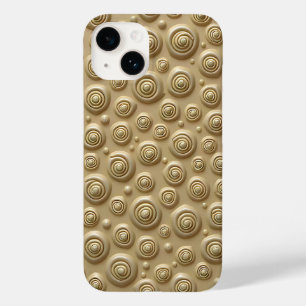 Khaki-iPhone-Hülle mit Spiraldesign und Textur Case-Mate iPhone 14 Hülle