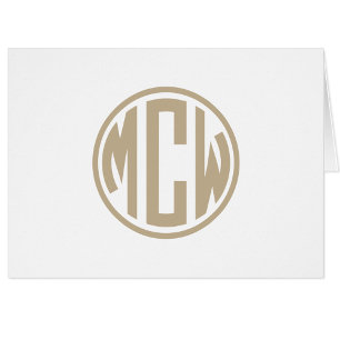 Khaki Preppy Kreis Monogramm Schrift DIY Hintergru