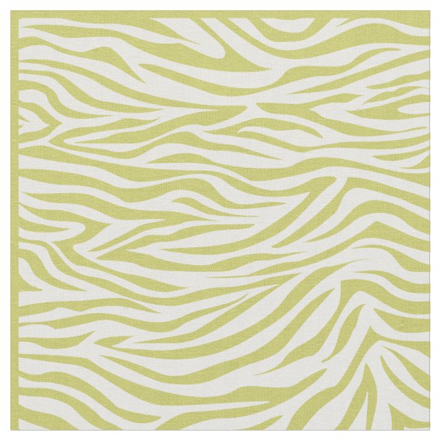 Khaki Safari Zebra Fabric Stoff (Nahaufnahme)