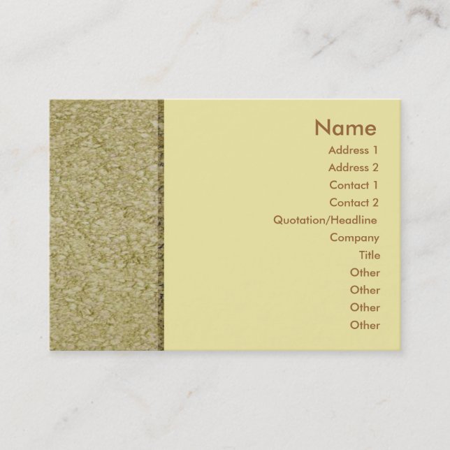 Khaki Sandstone Visitenkarte (Vorderseite)