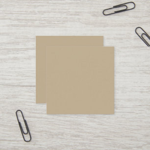 Khaki Square Business Card Quadratische Visitenkarte