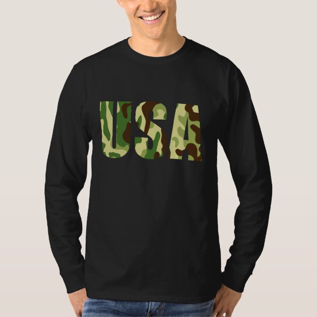 Khaki-Tarnschild T-Shirt (Vorderseite)