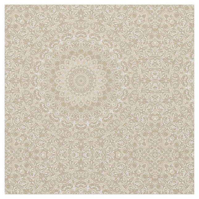 Khaki und Mandala-Muster Stoff (Nahaufnahme)
