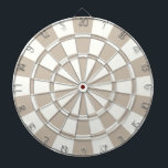 Khaki und White Dartscheibe<br><div class="desc">Khaki und White Dart Board</div>