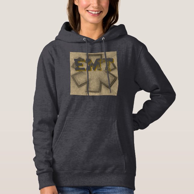 Khaki Women's EMT Hoodie (Vorderseite)
