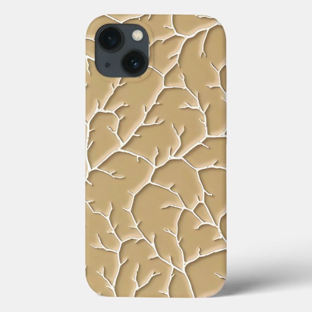 Khaki-Zweig-Muster-iPhone-Hülle mit Textur Case-Mate iPhone Hülle (Rückseite)