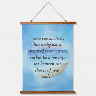 Khalil Gibran Liebe Zitat Wall Art Tapestes Wandteppich Mit Holzrahmen