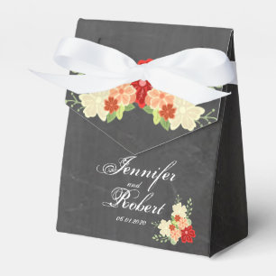 Khalkboard-Gastgeschenk Hochzeit der Orangen Blume Geschenkschachtel