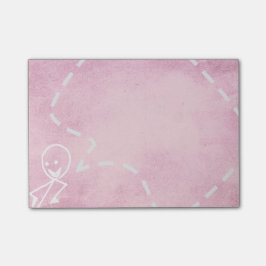 Khalle für die Bürofamilie Pink Funny Post-it Klebezettel