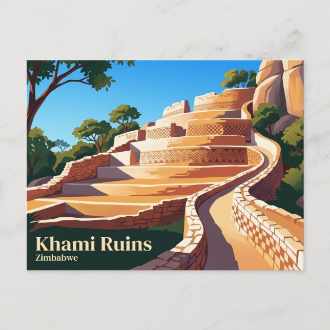 Khami-Ruinen Simbabwe Postkarte (Vorderseite)