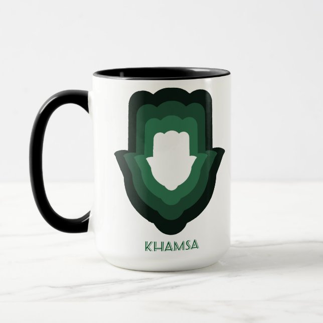 Khamsa Green Mug (Gauche)