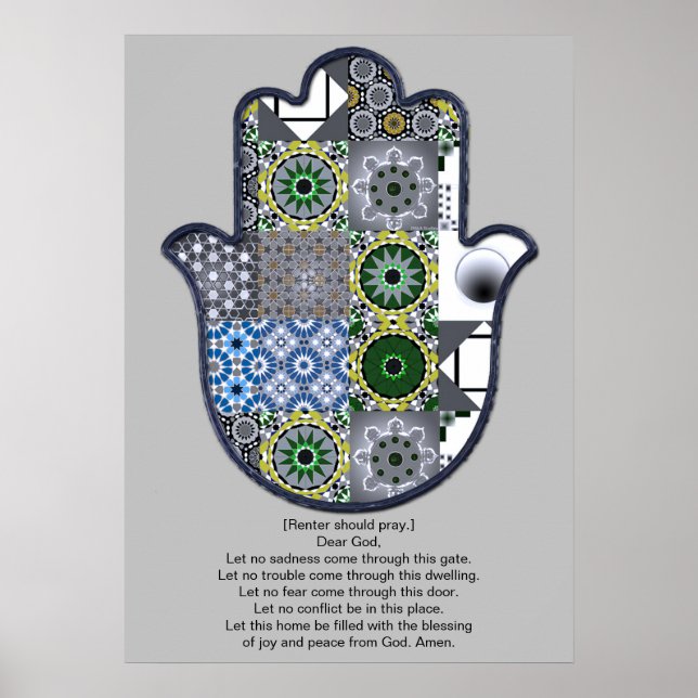 Khamsa Hand Poster Design 2 Renter Upscale (Devant)