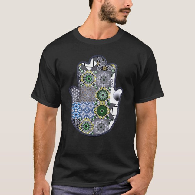 Khamsa oder Hamsa Hand 2b Männer T-Shirt (Vorderseite)