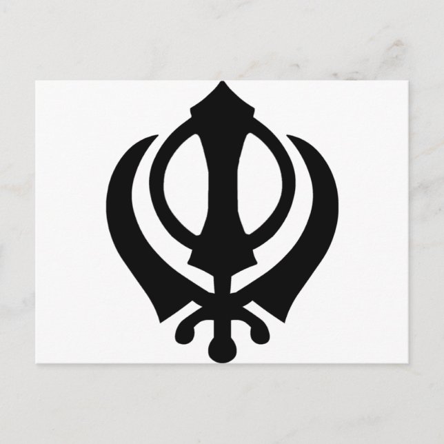 Khanda Sikh Symbol Postkarte (Vorderseite)