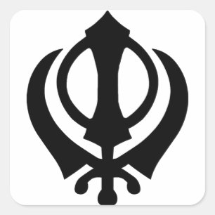 Khanda Sikh Symbol Quadratischer Aufkleber