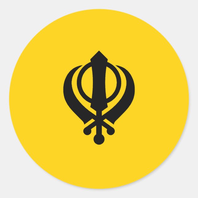 Khanda Sikhism Runder Aufkleber (Vorderseite)