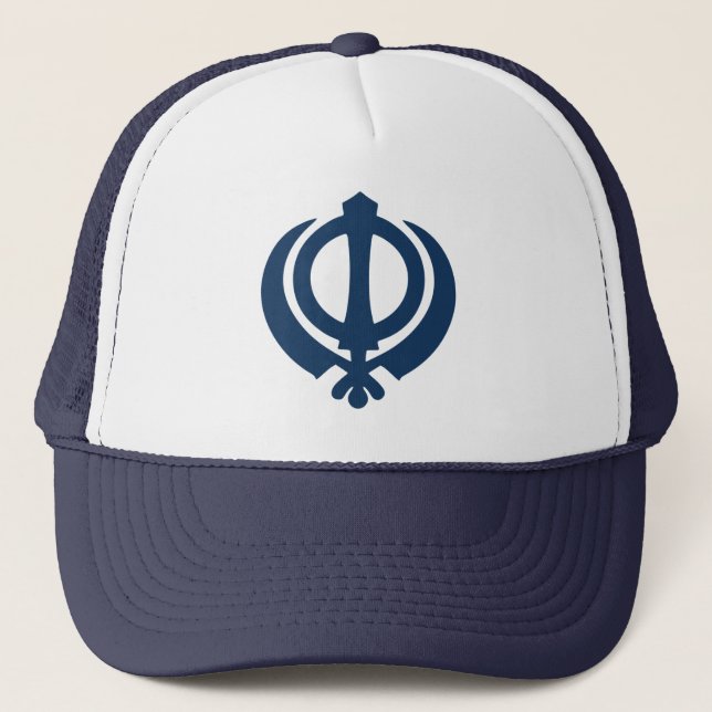 Khanda-Symbol (Sikh) Truckerkappe (Vorderseite)