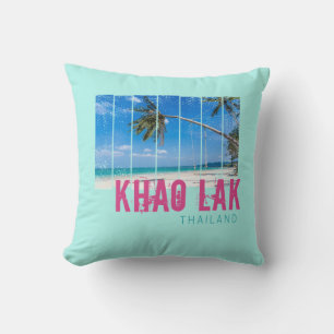 Khao Lak Phang-Nga Thailand Vintag Beach Souvenir Kissen
