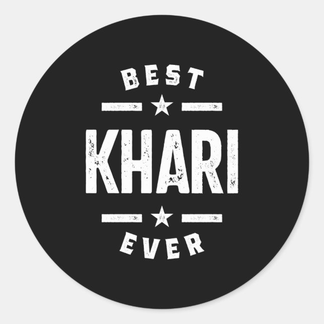 Khari Vorname Runder Aufkleber (Vorderseite)