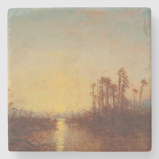 Khartoum, Coucher De Soleil - Félix Ziem Steinuntersetzer (Vorderseite)