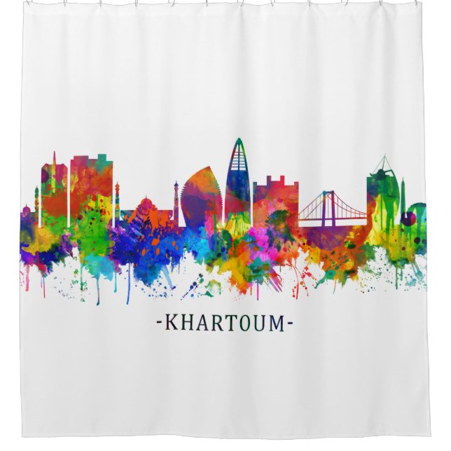 Khartoum Sudan Skyline Duschvorhang (Vorderseite)