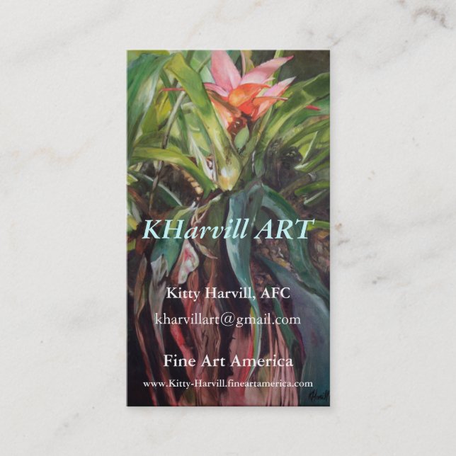 KHarvill KUNST - Kunst-Amerika-Visitenkarten Visitenkarte (Vorderseite)