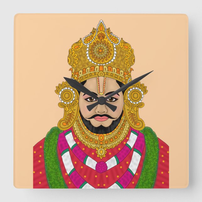 Khatu Shyam Ji Wanduhr (Vorderseite)
