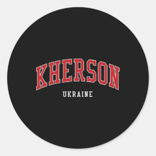 Kherson Ukraine Hochschule Universitätsstil  Runder Aufkleber