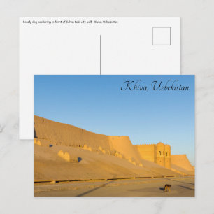 Khiva Stadtmauer - Usbekistan Postkarte
