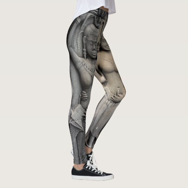 Khmer Devatas von Angkor, Kambodscha Leggings (Rechts)