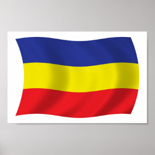 Khmer Kampuchea Krom Flagge Poster Druck