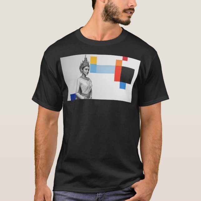 Khmer Princess wartet Rahus Ankunft T-Shirt (Vorderseite)