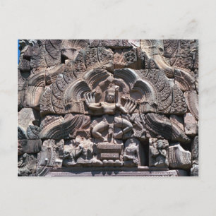 Khmer Ruinen tanzen Shiva über Vishnu Lintel, The Postkarte