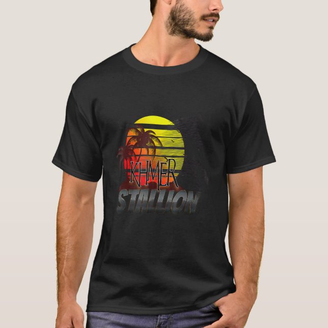 Khmer Stallion Li'l Apsara Having Strength Cambodi T-Shirt (Vorderseite)