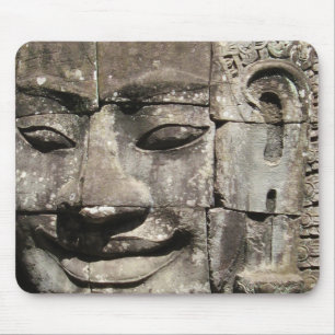Khmer Stone Gesicht ... Bayon Temple, Kambodscha Mousepad