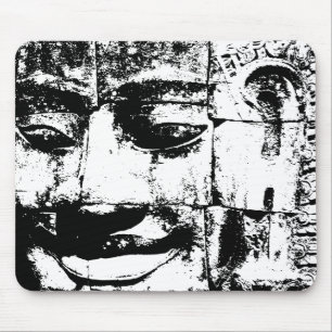 Khmer Stone Gesicht ... Bayon Temple, Kambodscha Mousepad