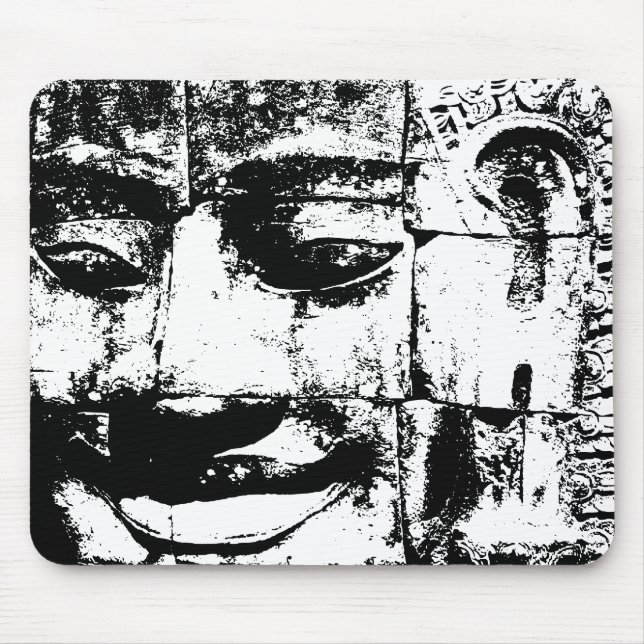 Khmer Stone Gesicht ... Bayon Temple, Kambodscha Mousepad (Vorne)