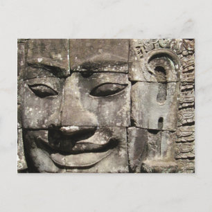 Khmer Stone Gesicht ... Bayon Temple, Kambodscha Postkarte