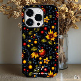 Khokhloma Floral Elegante - Moderne Drehung über K Case-Mate iPhone 14 Pro Hülle