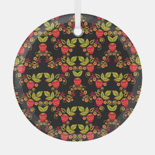 Khokhloma Russische Beeren: Traditioneller Stil Ornament Aus Glas
